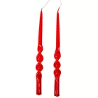 Lakkozott rövid alfa csavart gyertya piros 235x12mm 8db/csom (db ár)