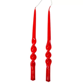   Lakkozott rövid alfa csavart gyertya piros 235x12mm 8db/csom (db ár)