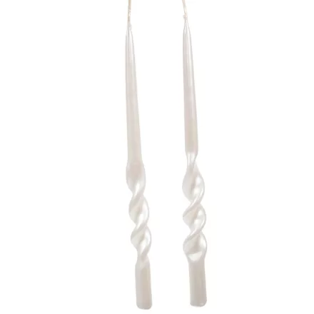 Metál rövid alfa csavart gyertya gyöngy 235x12mm 8db/csom (db ár)