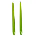 Lakkozott szálas gyertya 290x22mm oliva zöld 10db/csom (db ár)