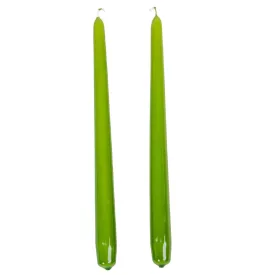   Lakkozott szálas gyertya 290x22mm oliva zöld 10db/csom (db ár)
