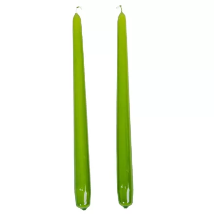 Lakkozott szálas gyertya 290x22mm oliva zöld 10db/csom (db ár)