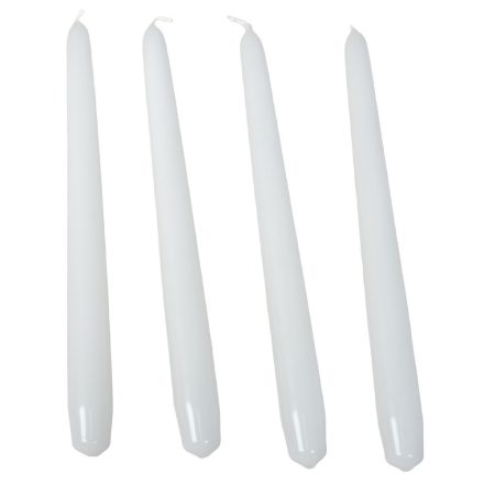 Lakkozott szálas gyertya 240x22mm fehér 10db/csom (db ár)