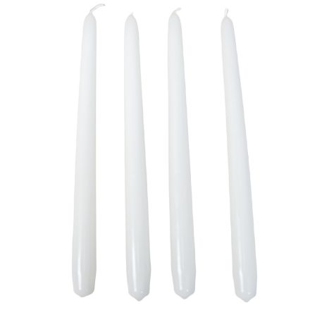 Lakkozott szálas gyertya 290x22mm fehér 10db/csom (db ár)