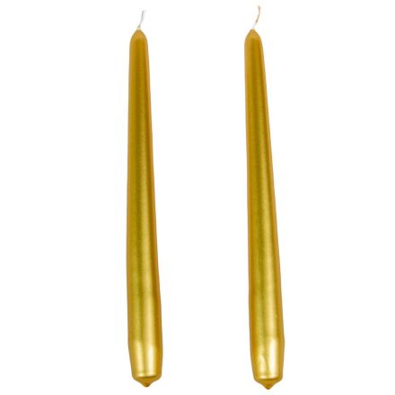 Metál  szálas gyertya 240x22mm arany 10db/csom (db ár)