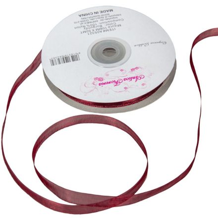 Organza szalag Burgundy 10mmx50m