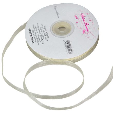 Organza szalag Cream 10mmx50m