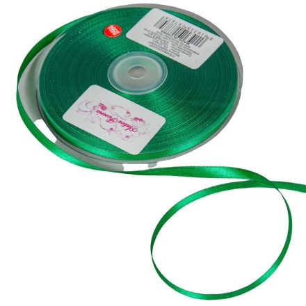 Szatén szalag Dark Green 6mmx50m