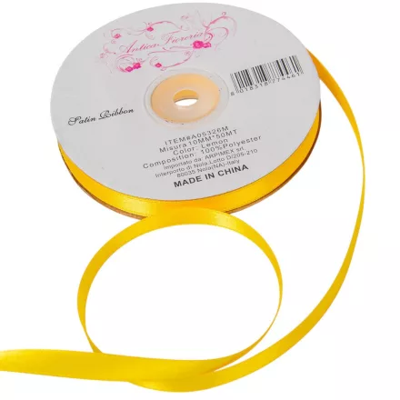 Szatén szalag Lemon 10mmx50m