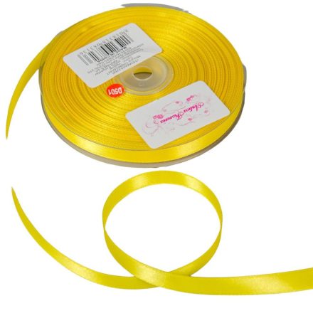 Szatén szalag Yellow 10mmx50m