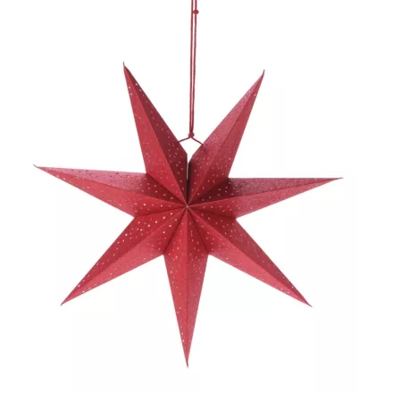 Papír csillag piros 45cm