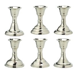 Gyertyatartó alu ezüst színű 8cm