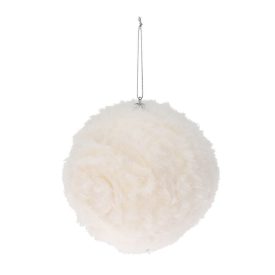 Szőrös habgömb fehér 12cm Szőrös habgömb fehér 12cm