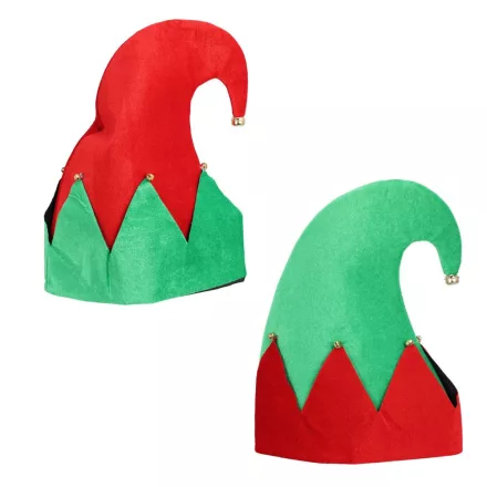 Manó sapka piros-zöld 32cm