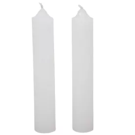 Szálas gyertya fehér 12x2cm 6db/csom (db ár)