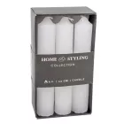 Szálas gyertya fehér 12x2cm 6db/csom (db ár)