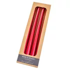 Metál szálas gyertya piros 30cm 4db/csom (db ár)