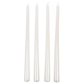 Metál szálas gyertya fehér 30cm 4db/csom (db ár)