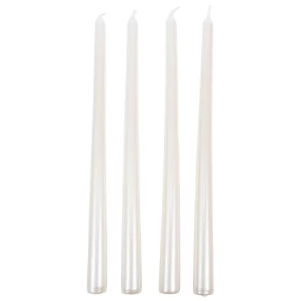 Metál szálas gyertya fehér 30cm 4db/csom (db ár)