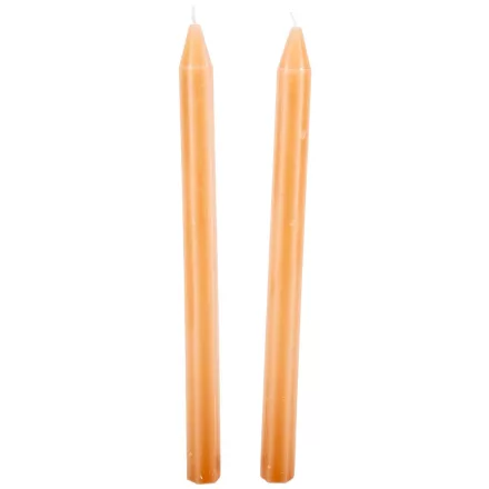 Szálas gyertya hatszög barna 27cm 2db/csom (db ár) 
