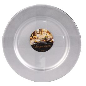 Műanyag tál ezüst 33cm Műanyag tál ezüst 33cm