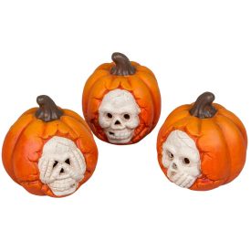 LED-es koponyás kerámia tök M11cm LED-es koponyás kerámia tök M11cm