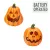 Halloween tök LED-es poly 14x15cm