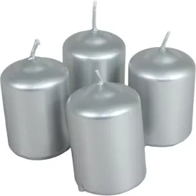 Metál adventi gyertya 40x60 mm ezüst 4db/csomdb ár