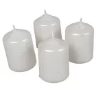 Metál adventi gyertya 40x60 mm fehér 12db/csom (db ár)