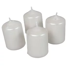 Metál adventi gyertya 40x60 mm fehér 12db/csom (db ár)