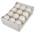 Metál adventi gyertya 40x60 mm fehér 12db/csom (db ár)