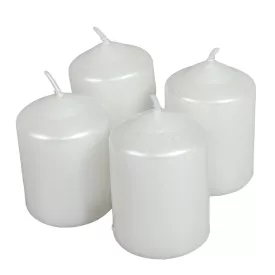 Metál adventi gyertya 40x60 mm fehér 4db/csom (db ár)