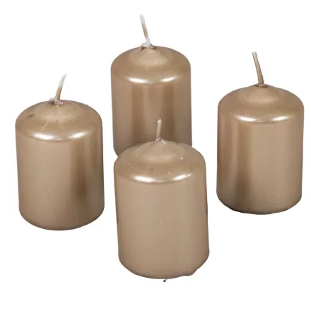 Metál adventi gyertya 40x60 mm homok 12db/csom (db ár)