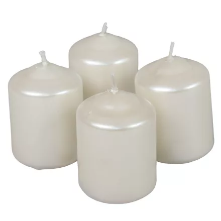Metál adventi gyertya 40x60 mm ivory 12db/csom (db ár)