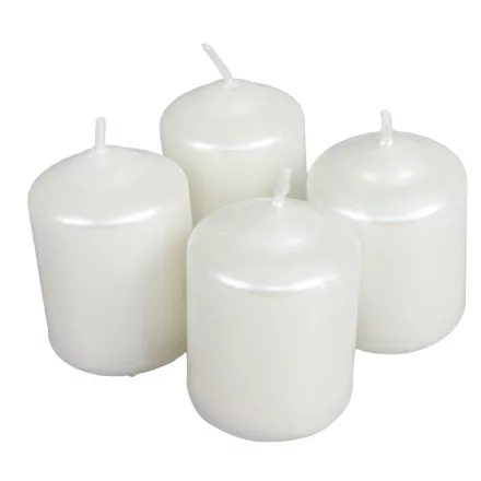 Metál adventi gyertya 40x60 mm ivory 4db/csom (db ár)