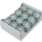 Metál adventi gyertya 40x60 mm jégkék 12db/csom (db ár)