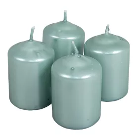 Metál adventi gyertya 40x60 mm jégkék 4db/csom (db ár)