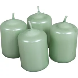 Metál adventi gyertya 40x60 mm menta 4db/csom (db ár)