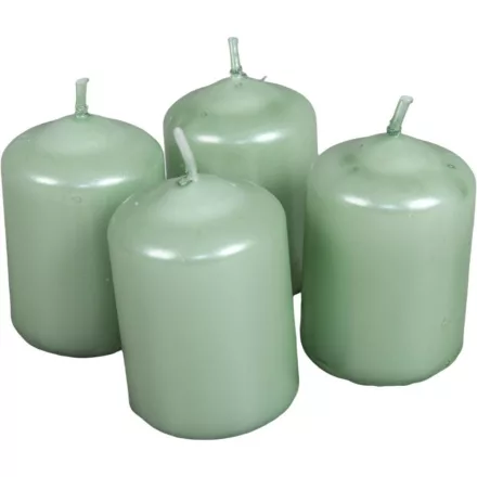 Metál adventi gyertya 40x60 mm menta 4db/csom (db ár)
