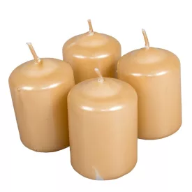   Metál adventi gyertya 40x60 mm pezsgő 4 darabos csomagban rendelhető | darab ár!