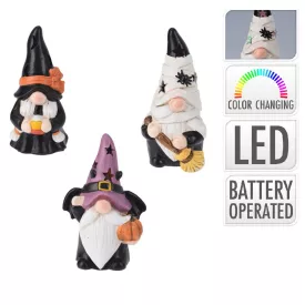 Halloween kalapos manó LED-es ker M14,5cm