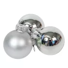 Üveggömb akasztós ezüst 3,5cm 16db-os csomag