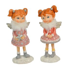 Angyal gyerek szőrös sállal poly 13cm Angyal gyerek szőrös sállal poly 13cm