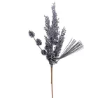 Glitteres ág grafit 68cm