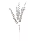 Glitteres eukaliptusz ág ezüst 83cm