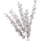 Glitteres eukaliptusz ág ezüst 83cm