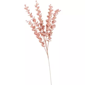 Glitteres eukaliptusz ág rózsaszín 83cm