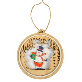 Áttört mintás hóemberes akasztós dísz fa 11,5cm Áttört mintás hóemberes akasztós dísz fa 11,5cm