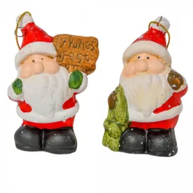 Mikulás figura akasztós kerámia 7cm