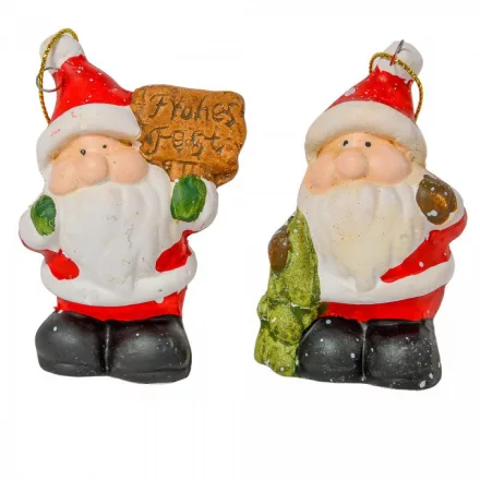 Mikulás figura akasztós kerámia 7cm